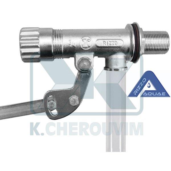 FLOAT VALVE RIZZO 2" MASTER NICKEL PLATED FULL FLOW 15 BAR +200°C FOR TANKS WITH STAINLESS STEEL SEAT AND SPRING