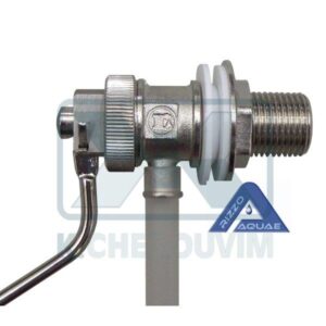 ΦΛΟΤΕΡ RIZZO 1/2" ΚΟΝΤΟ (ΒΕΡΓΑ 7 cm) ΝΙΚΕΛ ΜΕ ΕΔΡΑ ΙΝΟΧ