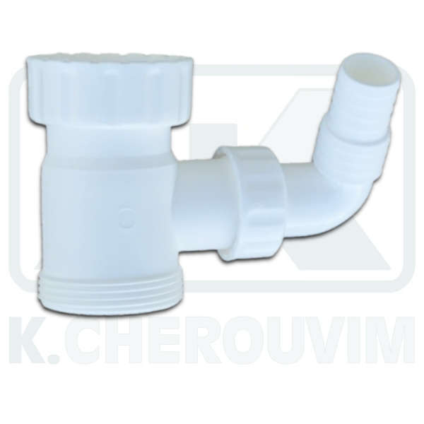 ΤΑΦ ΠΛΑΣΤΙΚΟ 1"1/2 ΘΗΛ. ΑΡΣ. ΕΞΑΓΩΓΗΣ ΠΛΥΝΤΗΡΙΟΥ ΝΕΡΟΧΥΤΗ ΜΕ ΡΑΚΟΡ ΓΩΝΙΑΚΟ Φ20