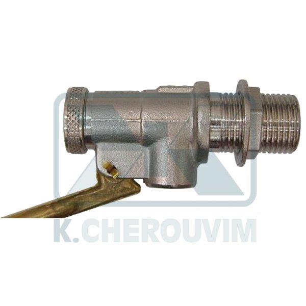 ENGLISH TYPE FLOAT VALVE 1/2", HIGH FLOW, NICKEL-PLATED BRASS, STAINLESS STEEL SEAT