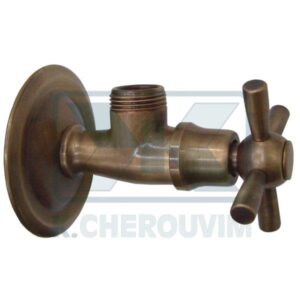 ΔΙΑΚΟΠΤΗΣ ΓΩΝΙΑΚΟΣ ΒRΟΝΖΕ Ν.304 ΜΕ ΡΟΖΕΤΑ ΣΦΥΡΗΛΑΤΗ