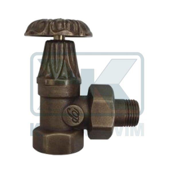 ΔΙΑΚΟΠΤΗΣ ΚΑΛΟΡΙΦΕΡ Ν.287 BRONZE ΜΕ ΒΟΛΑΝ 1/2" ΓΩΝΙΑΚΟΣ