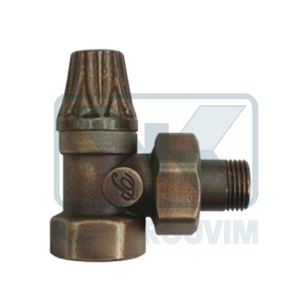 ΔΙΑΚΟΠΤΗΣ ΚΑΛΟΡΙΦΕΡ Ν.288 BRONZE ΡΥΘΜΙΣΤΙΚΟΣ 1/2" ΓΩΝΙΑΚΟΣ