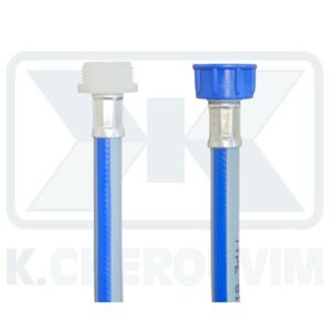 EXTENSION 200 cm WATTER SUPPLY WACHING MACHINE 3/4" MALE FEMALE WITH STRAIGHT PLASTIC FITTING 20/60 bar +25˚C ΙSΟ6804