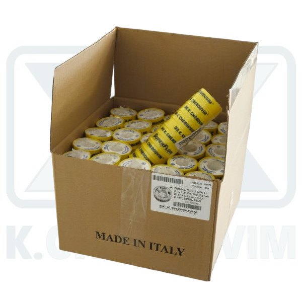 ΤΕΦΛΟΝ ΤΑΙΝΙΑ ΜΙΚΡΗ GAS 1/2" ΚΙΤΡΙΝΗ (12 mm Χ12 mt Χ 0,1 mm Χ 0,4 gr/cm³) DIN ΕΝ 751/3 - Image 3