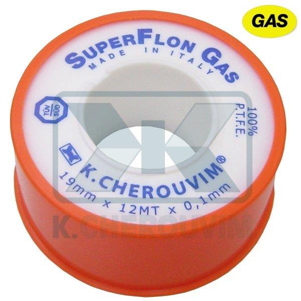 ΤΕΦΛΟΝ ΤΑΙΝΙΑ ΜΙΚΡΗ GAS 3/4" ΠΟΡΤΟΚΑΛΙ (19 mm Χ12 mt Χ 0,1 mm Χ 0,4 gr/cm³) DIN ΕΝ 751/3