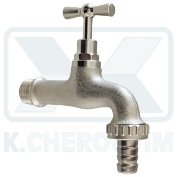 BIB TAP MAT CROM. 1/2" WITH FITTING 3/4"