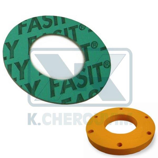 ΦΙΜΠΕΡ ΓΙΑ ΦΛΑΝΤΖΑ DN80 - 3" - PN10/16 ΛΕΥΚΟ-ΠΡΑΣΙΝΟ (Φ142 Χ Φ89 Χ 2 mm) ΧΩΡΙΣ ΑΜΙΑΝΤΟ 40 bar 180°C