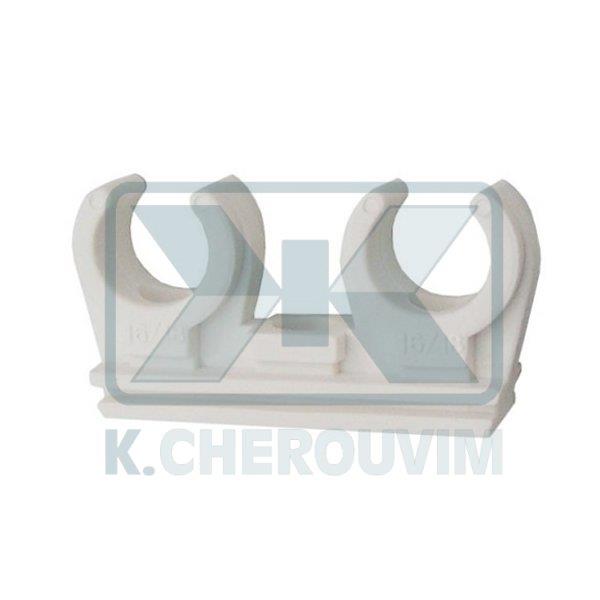 SUPPORT BIFIX ? 20-22 DOUBLE PLASTIC WITH INSERT BRASS NUT Μ6