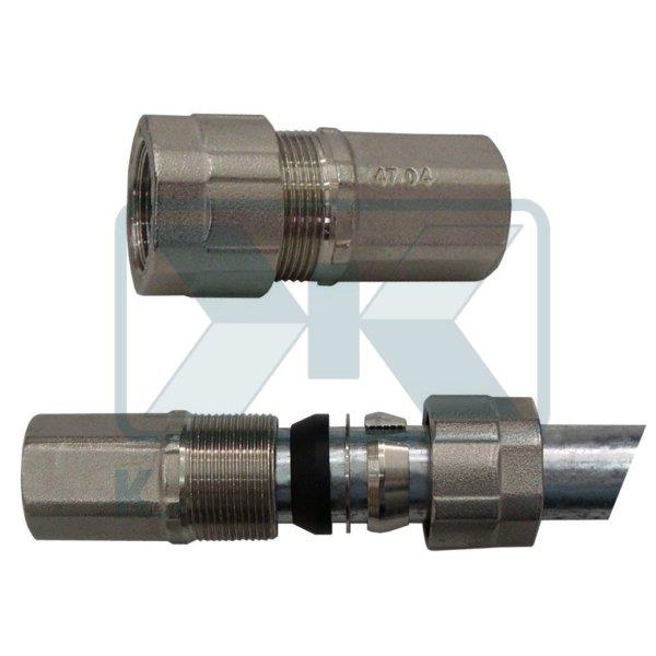 IRON PIPE 3/4" FEMALE FITTING NICKEL-PLATED