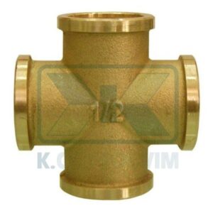 CROSSES 1"1/2 F.F.F.F. YELLOW BRASS