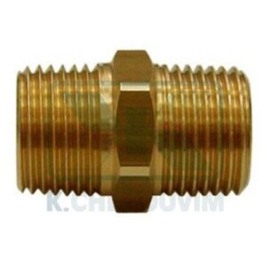 GAS NIPPLE 4" BRASS MALE–MALE L68 HEX 125 (UNI 7129:2001)
