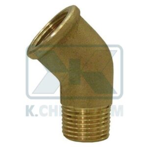 45° ELBOW 3/4" M. F. BRASS