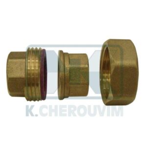 STRAIGHT FITTINGS WITH PLANE GASKET 3/4" F.F. YELLOW