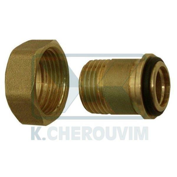 ΟΥΡΑ ΚΑΛΟΡΙΦΕΡ 3/4" ΜΕ O-RING ΚΑΙ ΠΑΞΙΜΑΔΙ 1", ΟΡΕΙΧΑΛΚΙΝΑ (UΝΙ ΕΝ 12165)