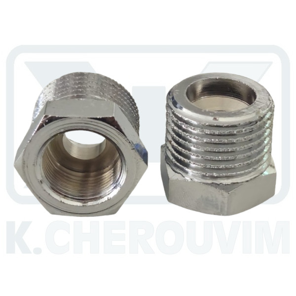 ΣΥΣΤΟΛΗ ΑΜΕΡΙΚΗΣ ΧΡΩΜΕ Μ15Χ1Θ. Χ 1/2"Α. ΓΙΑ ΣΠΙΡΑΛ ΚΟΥΖΙΝΑΣ (UΝΙ ΕΝ 12164)