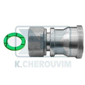 FITTING STRAIGHT REVOLVING 3/4" FEMALE FEMALE CROM. WITH FIBRE WASHER