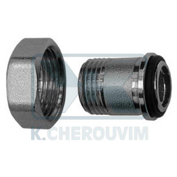 ΟΥΡΑ ΚΑΛΟΡΙΦΕΡ ΝΙΚΕΛ 1/2" ΜΕ O-RING ΚΑΙ ΠΑΞΙΜΑΔΙ 3/4" (UΝΙ ΕΝ 12165)