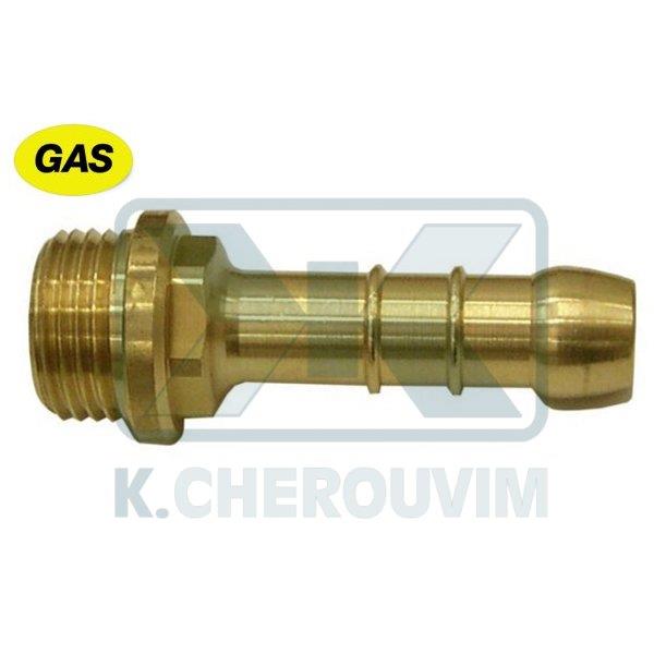 MALE INSERT 3/8" Χ Ø9 FOR GAS YELLOW