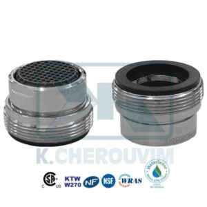 AERATORS MALE BATH-SHOWER FLOW REGULATORS M28 Χ 1 MALE - 5 LΤ/ΜΙΝ GREEN-CHROME EN246, 5 bar, +70°C