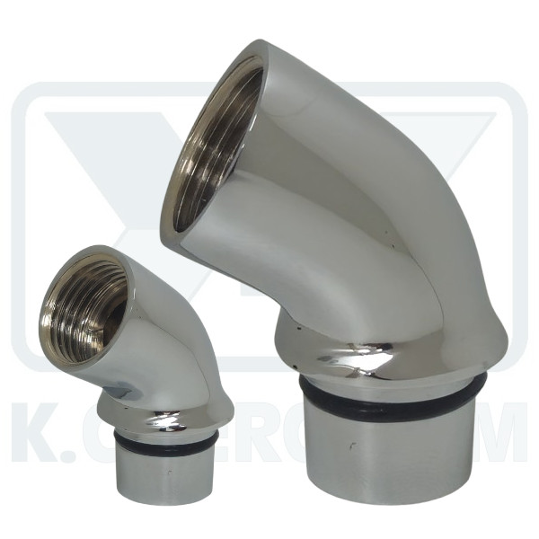 SEMI ELBOW HAND - HELD SHOWER SHOWER 15X1 FEMALE X 1/2" FEMALE BRASS CROM. FOR BASE ABS