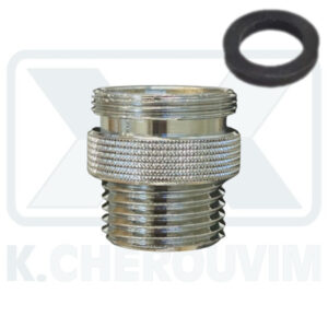 ΜΑΣΤΟΣ Μ24Χ1Α. Χ 1/2"Α. ΧΡΩΜΕ ΜΕ ΛΑΣΤΙΧΟ ΓΙΑ ΡΟΥΞΟΥΝΙ ΑΝΑΜΕΙΚΤΙΚΩΝ ΜΠΑΤΑΡΙΩΝ - ΣΠΙΡΑΛ