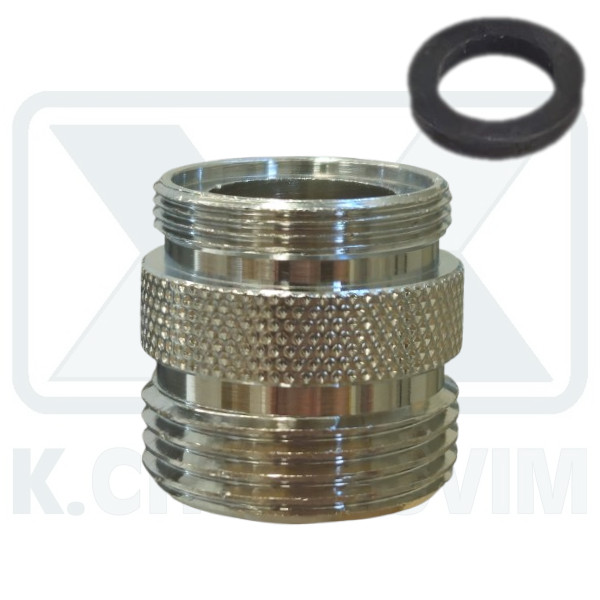 ΜΑΣΤΟΣ Μ24Χ1Α. Χ 3/4"Α. ΧΡΩΜΕ ΜΕ ΛΑΣΤΙΧΟ ΓΙΑ ΡΟΥΞΟΥΝΙ ΑΝΑΜΕΙΚΤΙΚΩΝ ΜΠΑΤΑΡΙΩΝ - ΠΛΥΝΤΗΡΙΟ