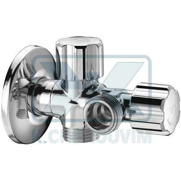 ΔΙΑΚΟΠΤΗΣ DUAL ΤΡΙΟΔΟΣ ΜΕ 2 ΛΑΒΕΣ ΚΑΙ ΡΟΖΕΤΑ 1/2" ΑΡΣ. ΑΡΣ. ΑΡΣ. ΓΩΝΙΑΚΟΣ ΧΡΩΜΕ ALBERTONI