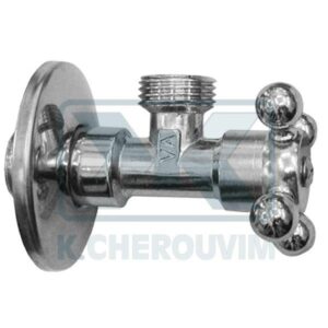 SWITCH BIRILLI CROM. 1/2" X 1/2" ANGLE ΜΕ COVER PLATE ALBERTONI