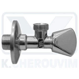 SWITCH Τ. GROHE 1/2" X 1/2" ANGLE ΜΕ TRIANGULAR METAL HANDLE AND COVER PLATE CROM. ALBERTONI