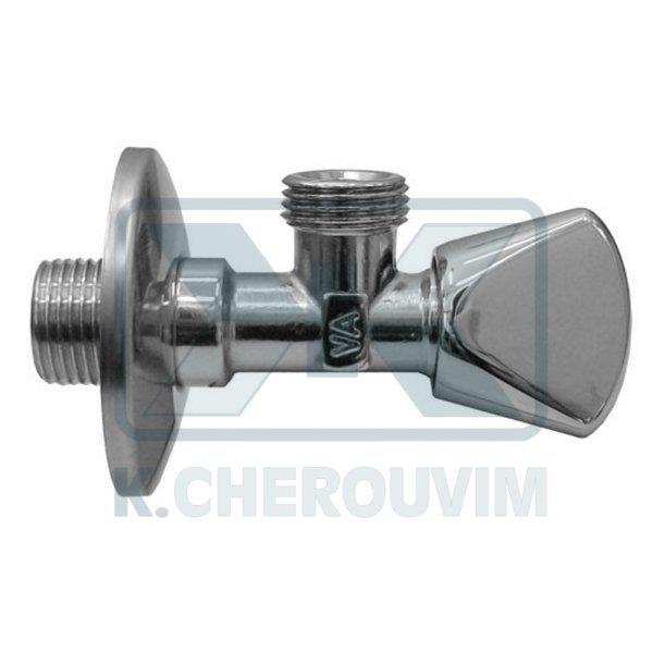 ΔΙΑΚΟΠΤΗΣ Τ. GHROHE 1/2" Χ 1/2" ΓΩΝΙΑΚΟΣ ΜΕ ΤΡΙΓΩΝΙΚΗ ΜΕΤΑΛΛΙΚΗ ΛΑΒΗ ΚΑΙ ΡΟΖΕΤΑ ΧΡΩΜΕ ALBERTONI