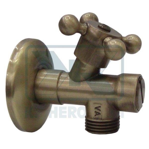 ΔΙΑΚΟΠΤΗΣ BIRILLI BRONZE ΜΕ ΦΙΛΤΡΟ 1/2" Χ 1/2" ΓΩΝΙΑΚΟΣ ΜΕ ΡΟΖΕΤΑ ALBERTONI