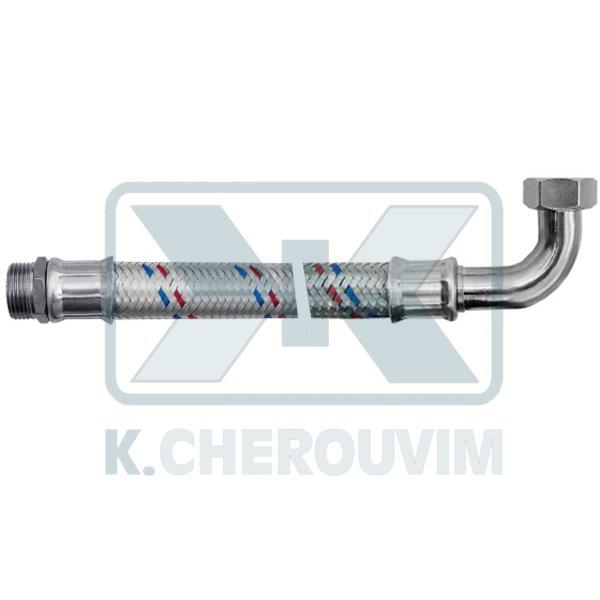 SPIRAL 1"1/4 MALE FEMALE ANGLE 40 cm GALVANIZED ANTI VIBRATION