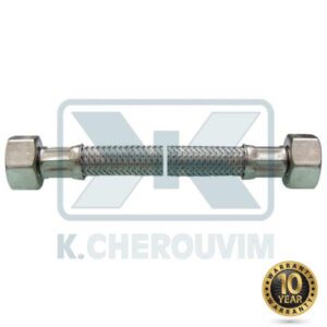 SPIRAL 3/8"FEMALE X 1/2"FEMALE HEAVY DUTY TYPE 30 cm INOX 8-FILAMENT DN10