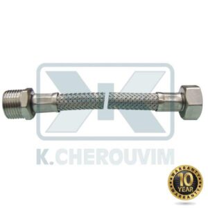 SPIRAL MALE FEMALE 1/2" CONNECTION 80 cm INOX 7-FILAMENT DN8