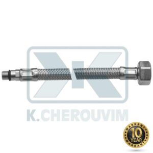 SPIRAL 1 WAY 1/2" FEMALE - Μ10X1 MALE SHORT 40 cm INOX 7-FILAMENT DN8