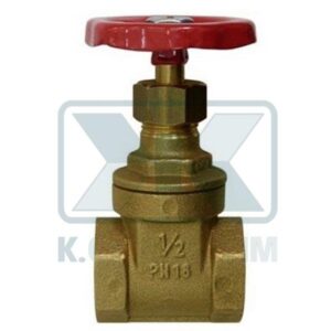 VALVE 2"1/2 BRASS WITH TONGUE AND RED FLYWHEEL VALVE ALL WATTER SUPPLY 80°C - PN16