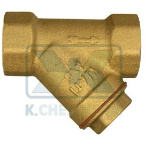 Y-STRAINER 2 1/2" FOR WATER NETWORK BRASS WITH STAINLESS STEEL MESH 1,000 μm FLOW RATE 58.60 m³/h ΔP 1 BAR PN16 L149