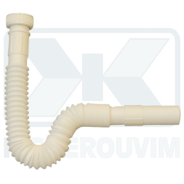 ΣΙΦΟΝΙ ΣΠΙΡΑΛ ECO 1"1/4 Χ Φ32 ΑΡΣΕΝΙΚΟ ΠΛΑΣΤΙΚΟ ΛΕΥΚΟ ΜΕ ΠΛΑΣΤΙΚΟ ΠΑΞΙΜΑΔΙ