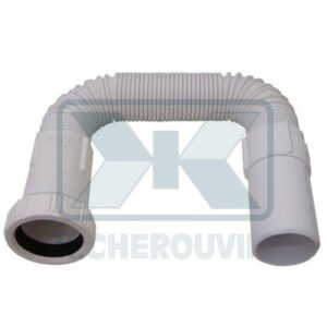 EXTENSION SIPHON SPIRAL HEAVY DUTY ∅ 40 MALE X ∅ 40 FEMALE WHITE PLASTIC