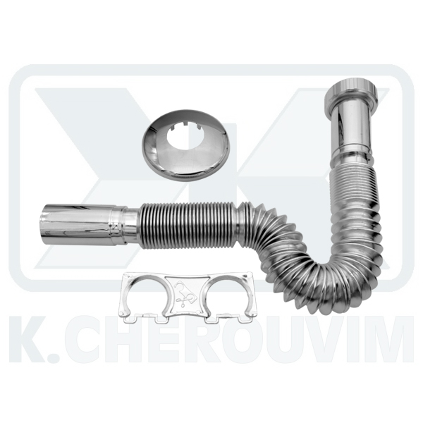 ΣΙΦΟΝΙ ΣΠΙΡΑΛ ΧΡΩΜΕ ΠΛΑΣΤΙΚΟ 1"1/4 Χ Φ32 ΑΡΣΕΝΙΚΟ ΜΕ ΡΟΖΕΤΑ