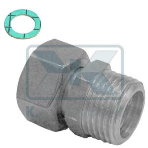 FITTING HEAVY DUTY STRAIGHT REVOLVING CROM. 1" MALE FEMALE WITH FIBRE WASHER