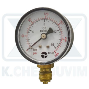 ΜΑΝΟΜΕΤΡΟ ΚΑΘΕΤΟ Φ50/16 bar 1/4" (ΚΑΤΩ ΣΠΕΙΡΩΜΑ)