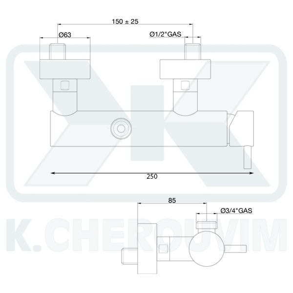 ΜΠΑΤΑΡΙΑ ZIPPO-JOY ΓΙΑ ΚΟΛΟΝΑ ΝΤΟΥΣ ΜΕ ΑΝΩ ΕΞΟΔΟ 3/4" ΑΡΣ. & ΠΛΑΪΝΟ ΜΗΧΑΝΙΣΜΟ ΧΡΩΜΕ ΑΝΑΜΕΙΚΤΙΚΗ - Image 2