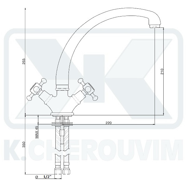 ΜΠΑΤΑΡΙΑ MARGHERITA BRONZE ΚΟΥΖΙΝΑΣ ΠΑΓΚΟΥ ΜΕ ΡΟΥΞΟΥΝΙ FALCO - Image 2
