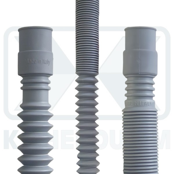 WASHING MACHINE DRAIN HOSE 70–200 CM EXTENDABLE WITH STRAIGHT NOZZLES ?19–?22