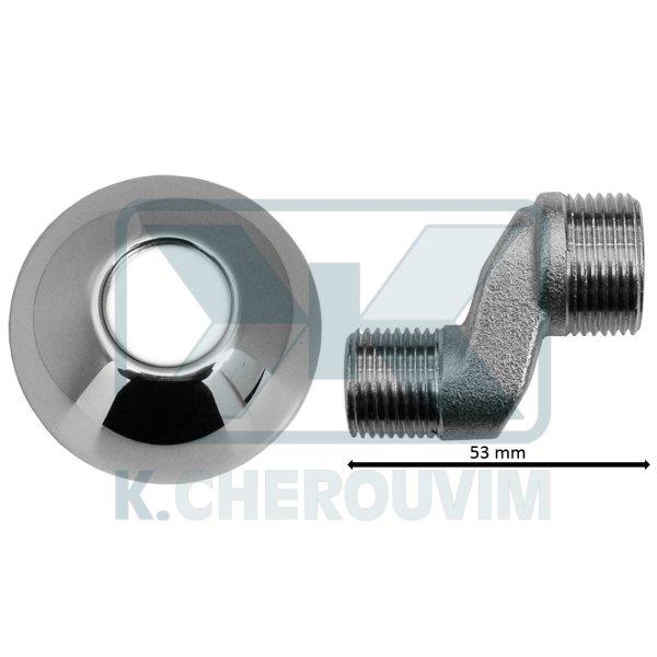 ΕΚΚΕΝΤΡΟ ΜΠΑΤΑΡΙΩΝ 22 mm ΜΕ ΡΟΖΕΤΑ 3/4" Χ Φ70 Χ Η27 ΧΡΩΜΕ ΠΛΗΡΕΣ