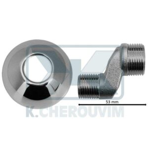 ΕΚΚΕΝΤΡΟ ΜΠΑΤΑΡΙΩΝ 22 mm - L53 ΧΩΡΙΣ ΡΟΖΕΤΑ ΧΡΩΜΕ 1/2" ΑΡΣ. Χ 3/4" ΑΡΣ.