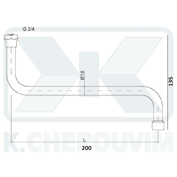 ΡΟΥΞΟΥΝΙ ΜΠΑΤΑΡΙΩΝ "S" L200 ΧΡΩΜΕ 3/4" UNIVERSALE - Image 2