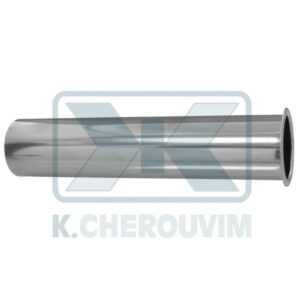 TUBE WITH FOLD FOR SIPHON ?32 x L 80 mm CHROME-PLATED BRASS